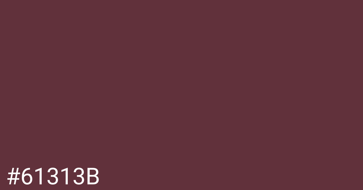 Hex color #61313b graphic