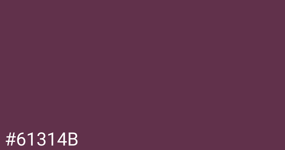 Hex color #61314b graphic