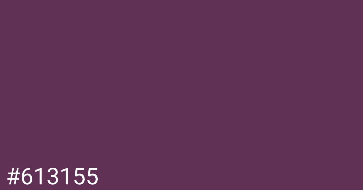 Hex color #613155 graphic