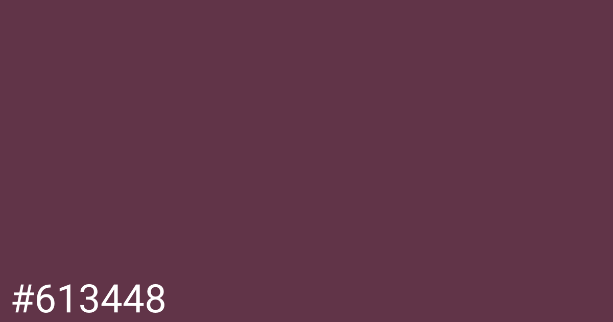 Hex color #613448 graphic