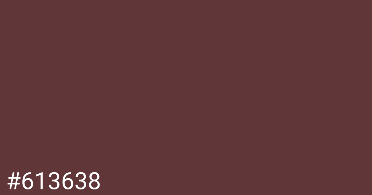 Hex color #613638 graphic