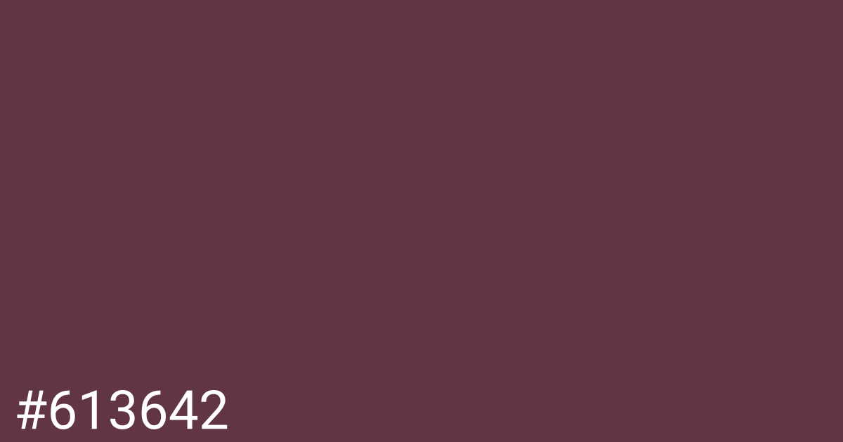 Hex color #613642 graphic