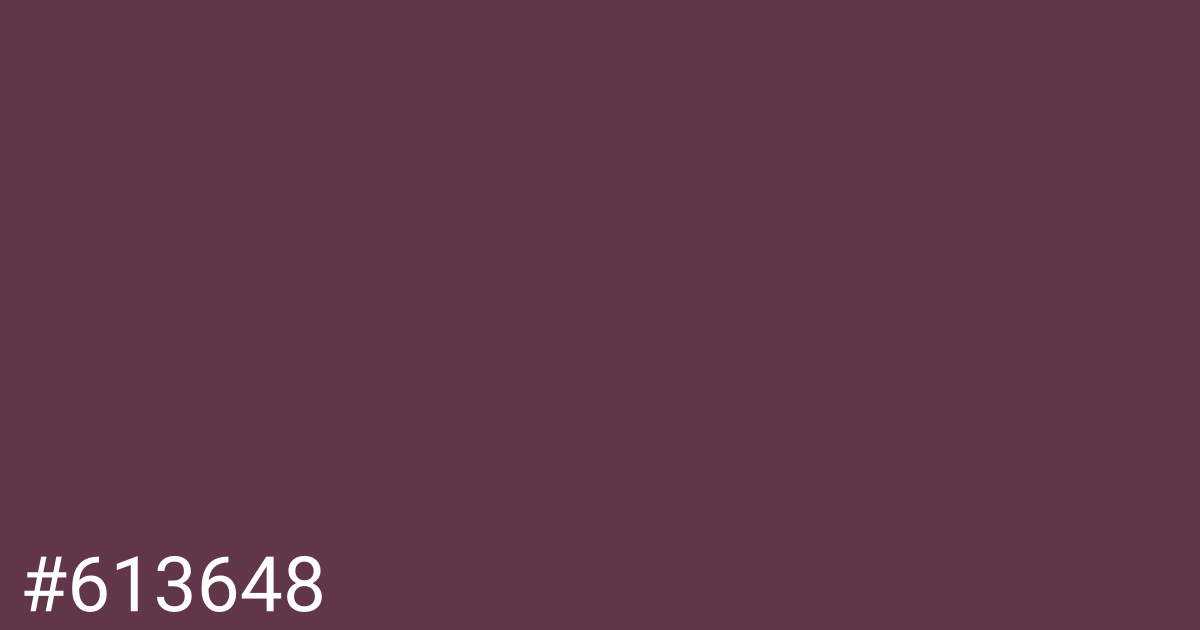 Hex color #613648 graphic