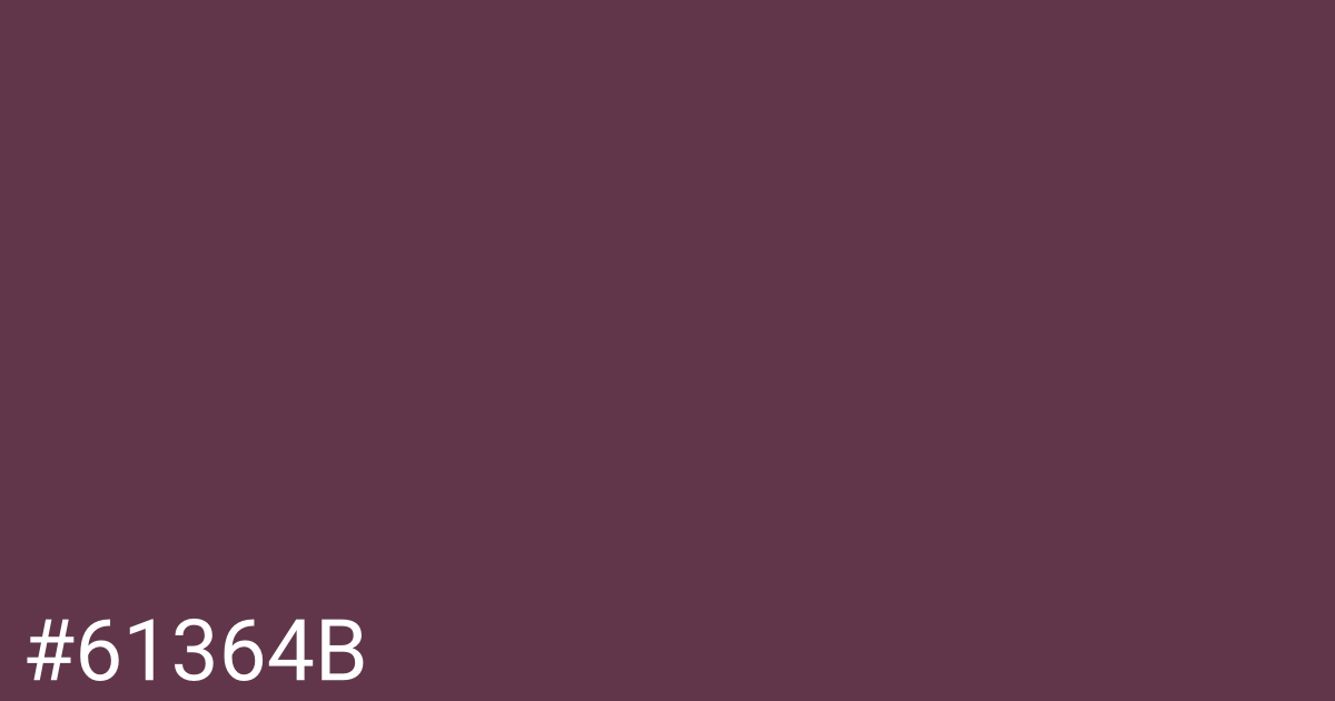 Hex color #61364b graphic