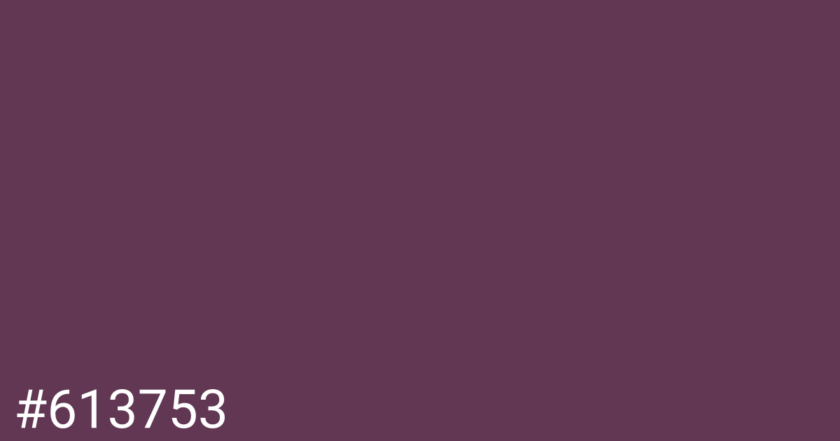 Hex color #613753 graphic