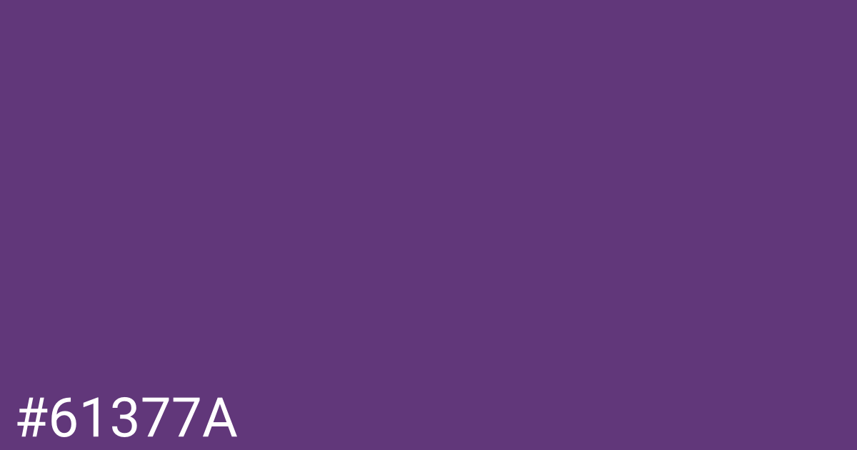 Hex color #61377a graphic