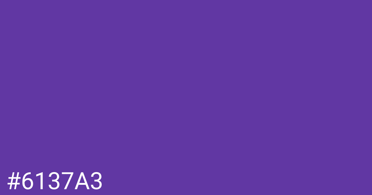 Hex color #6137a3 graphic