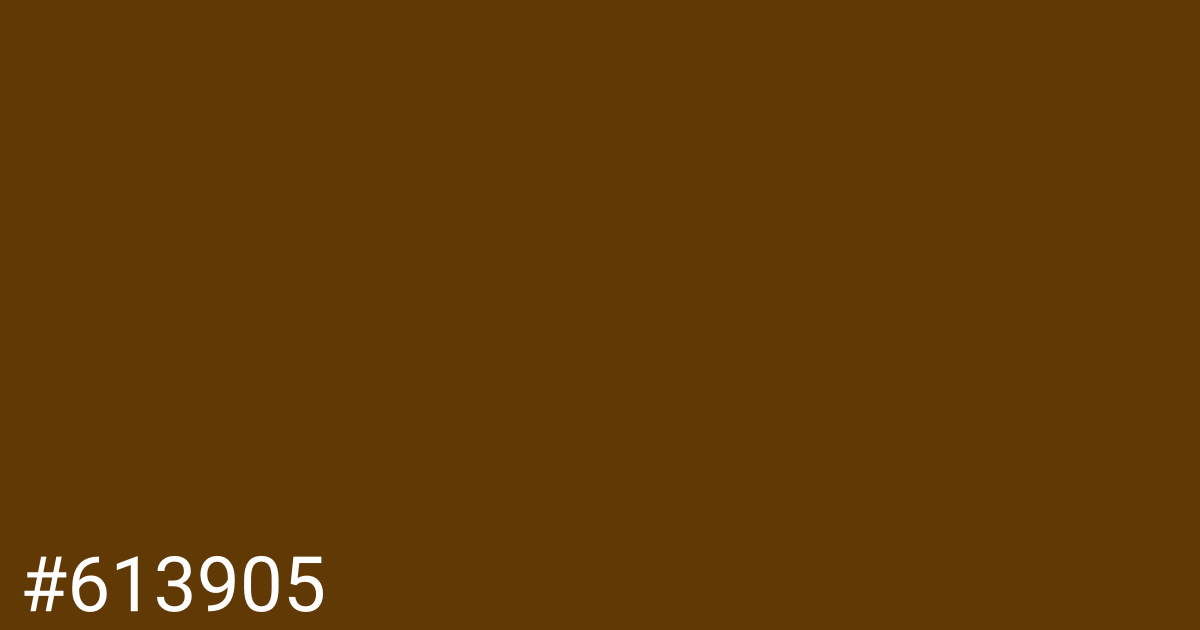 Hex color #613905 graphic