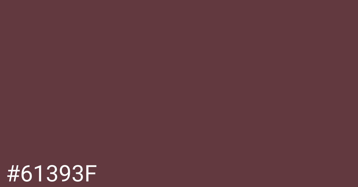 Hex color #61393f graphic