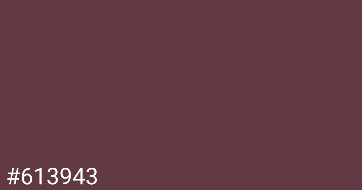 Hex color #613943 graphic