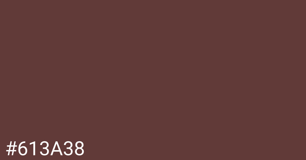 Hex color #613a38 graphic