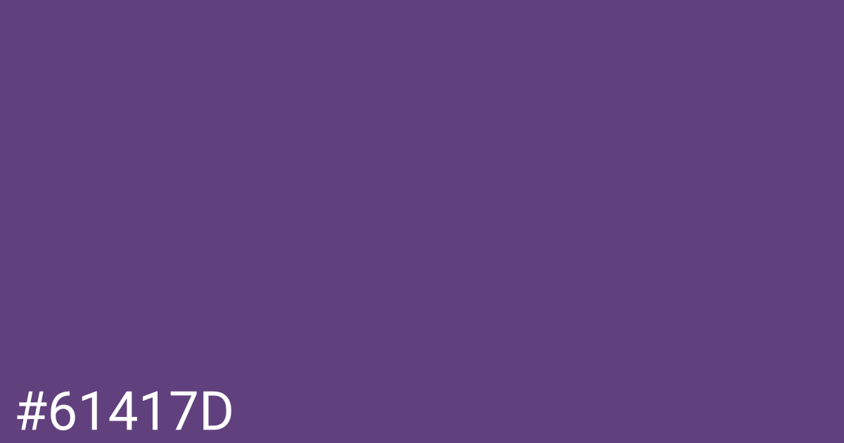 Hex color #61417d graphic