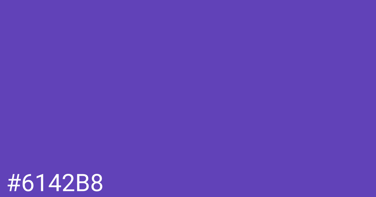 Hex color #6142b8 graphic