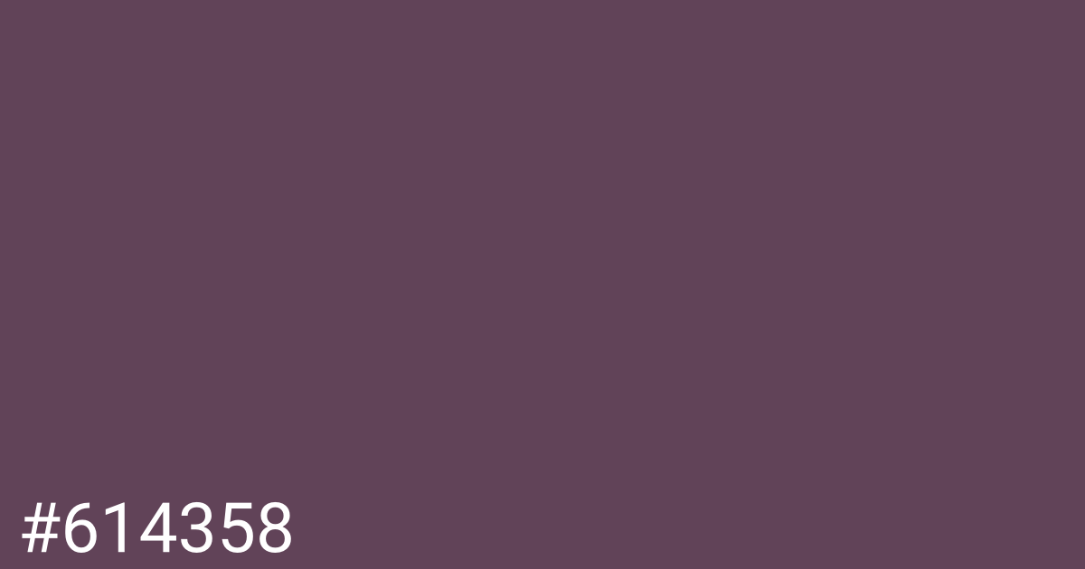 Hex color #614358 graphic