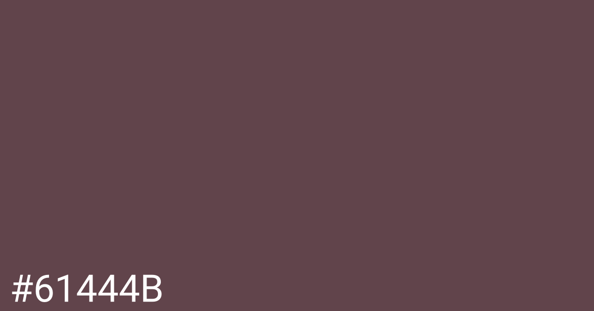 Hex color #61444b graphic