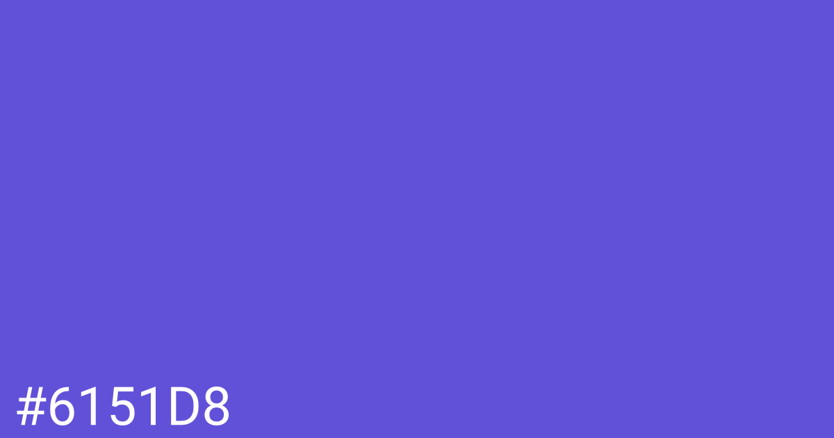 Hex color #6151d8 graphic