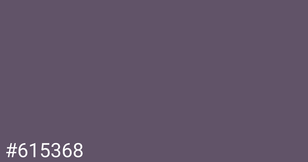 Hex color #615368 graphic