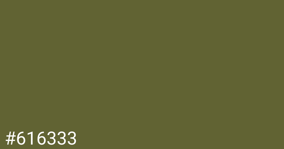 Hex color #616333 graphic