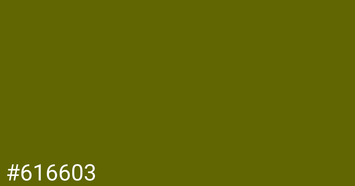 Hex color #616603 graphic