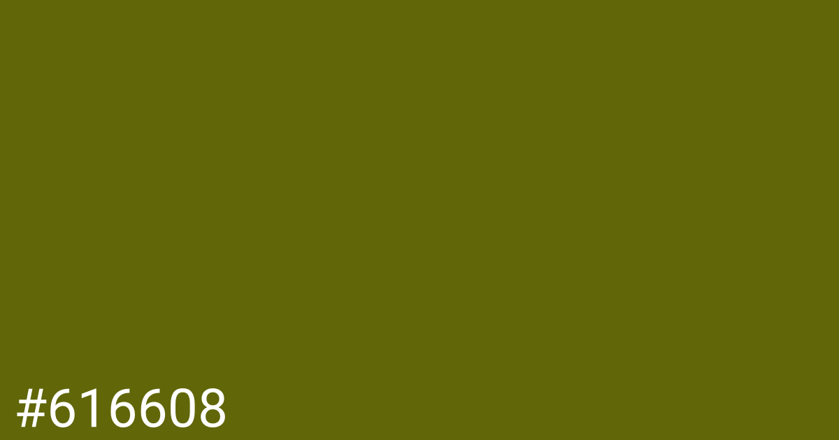 Hex color #616608 graphic