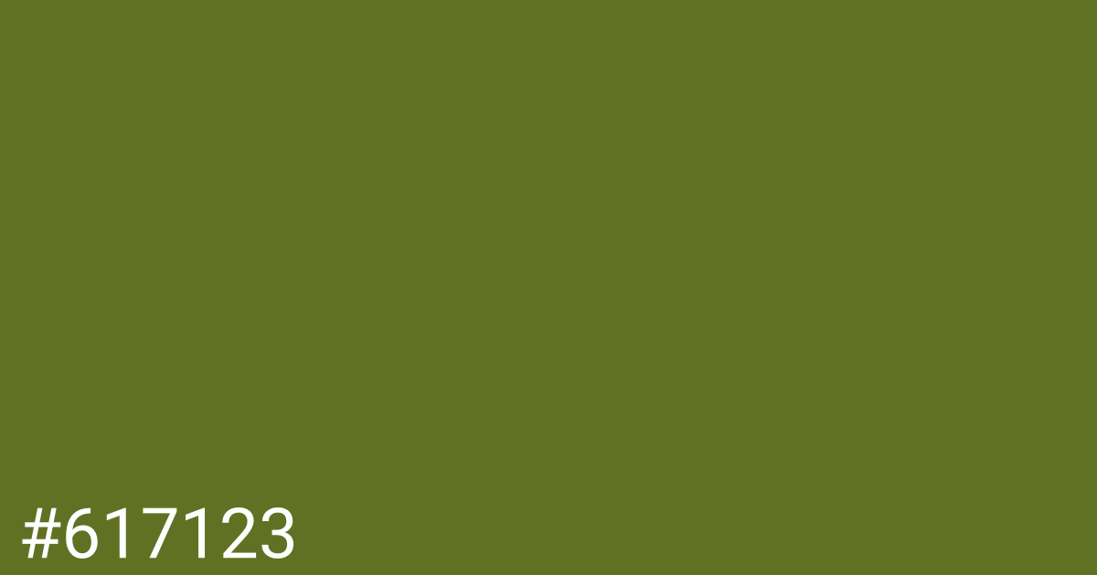 Hex color #617123 graphic