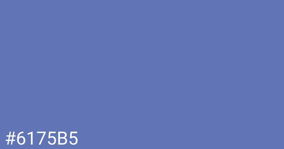 Hex color #6175b5 graphic