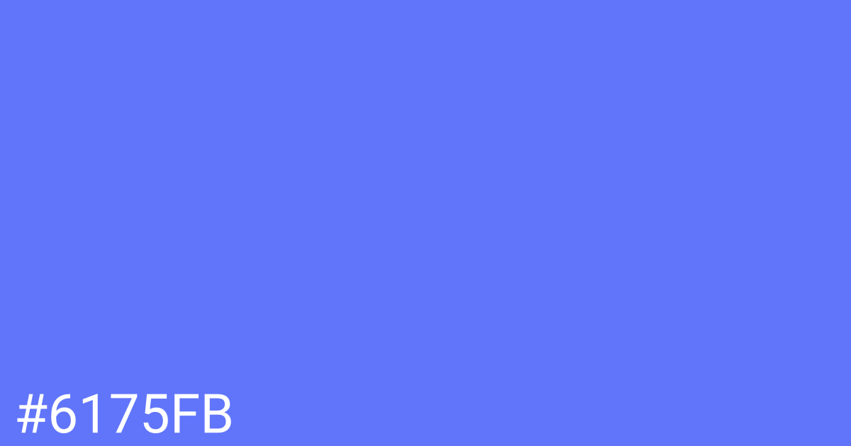 Hex color #6175fb graphic