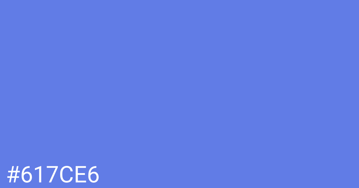 Hex color #617ce6 graphic