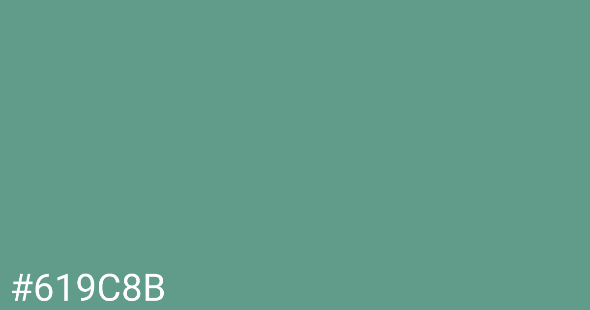 Hex color #619c8b graphic