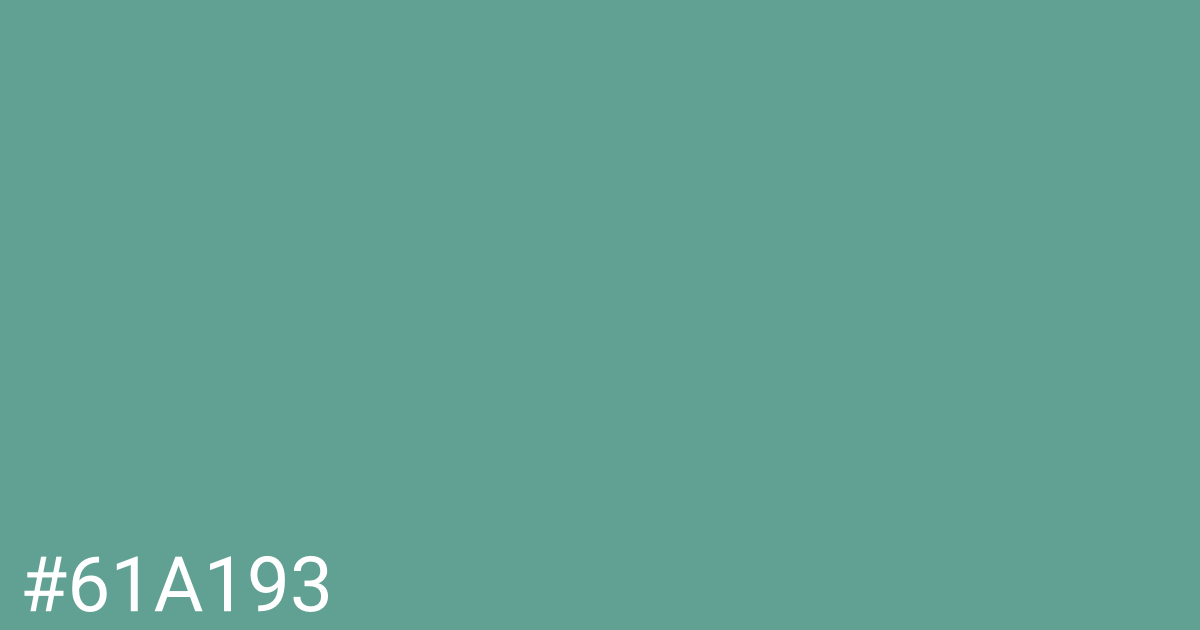 Hex color #61a193 graphic