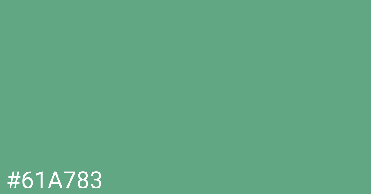 Hex color #61a783 graphic