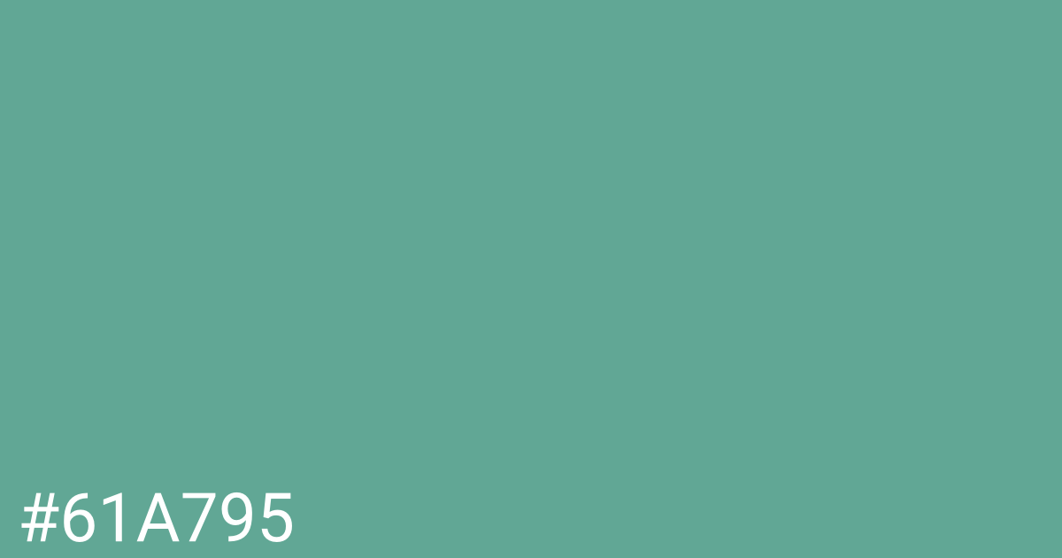 Hex color #61a795 graphic