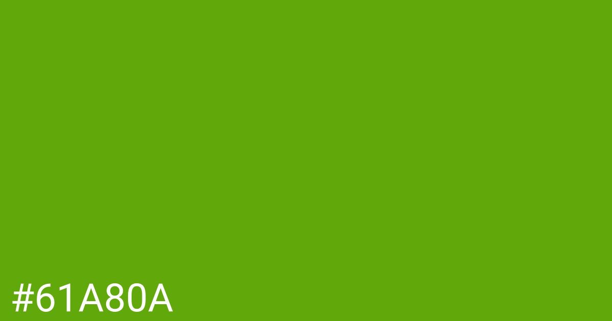 Hex color #61a80a graphic