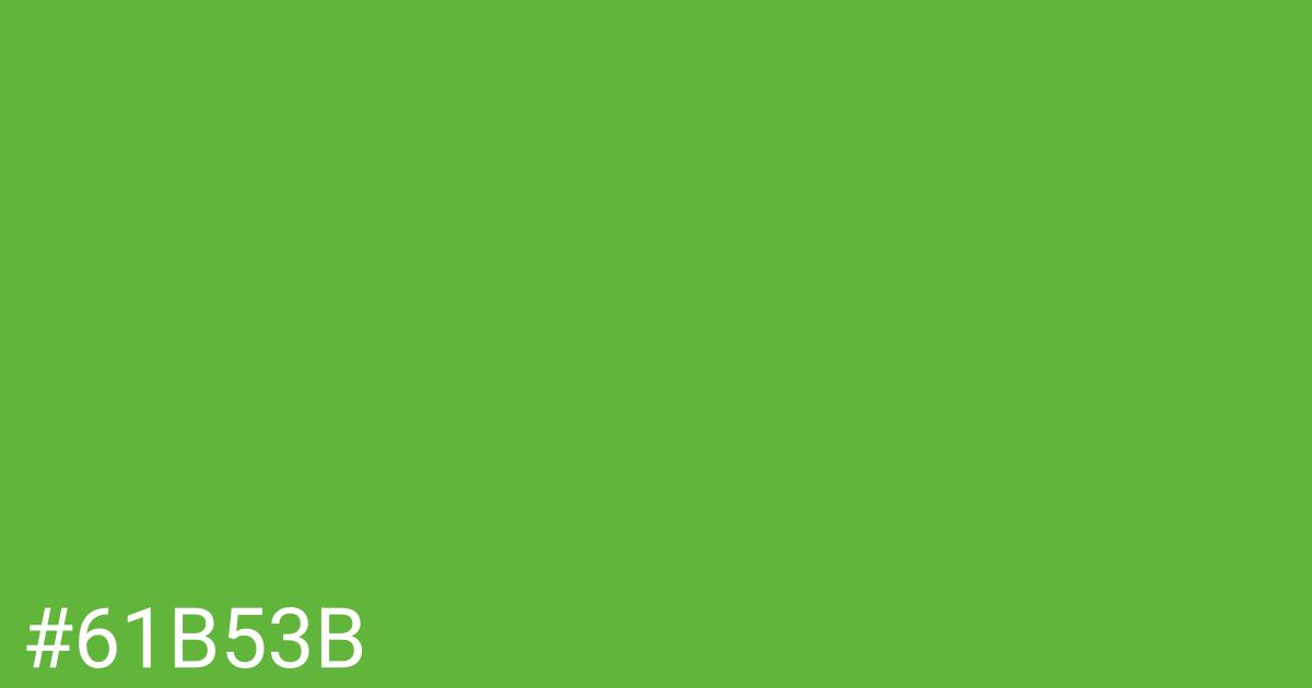 Hex color #61b53b graphic