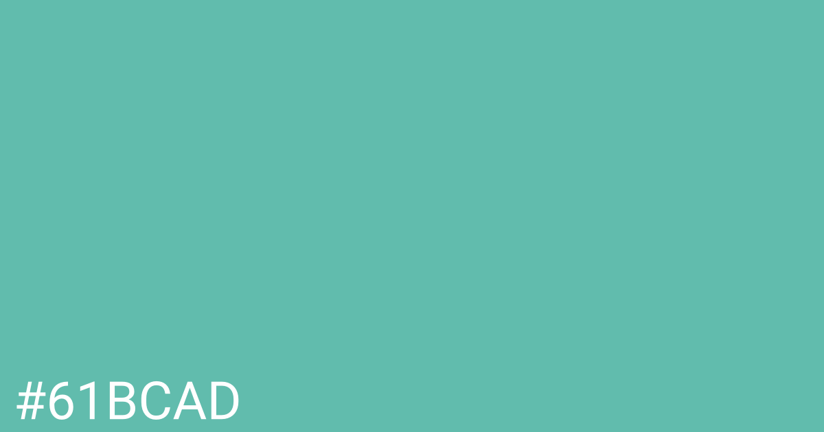 Hex color #61bcad graphic