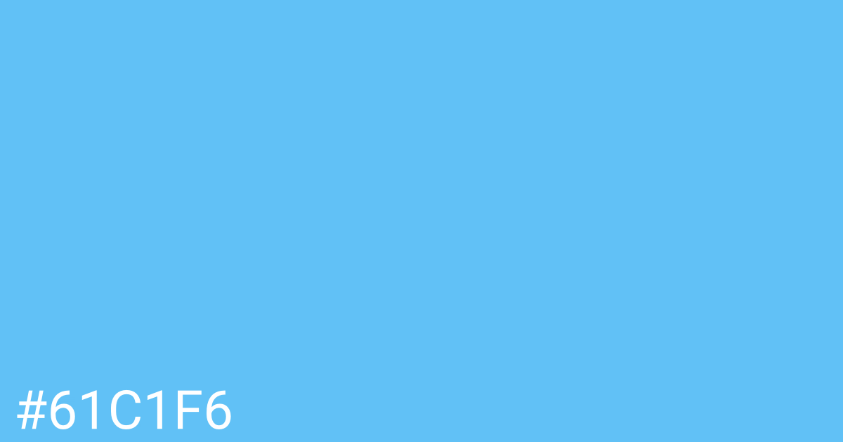 Hex color #61c1f6 graphic