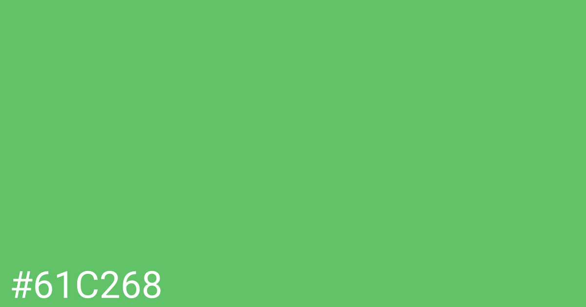 Hex color #61c268 graphic