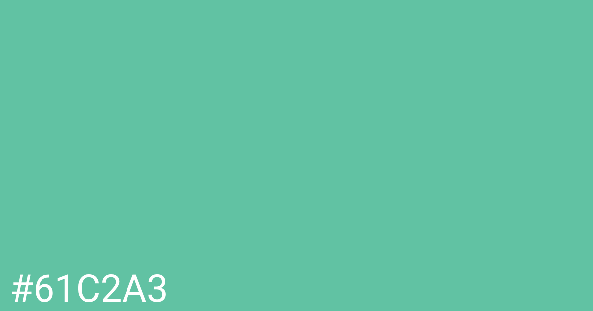 Hex color #61c2a3 graphic