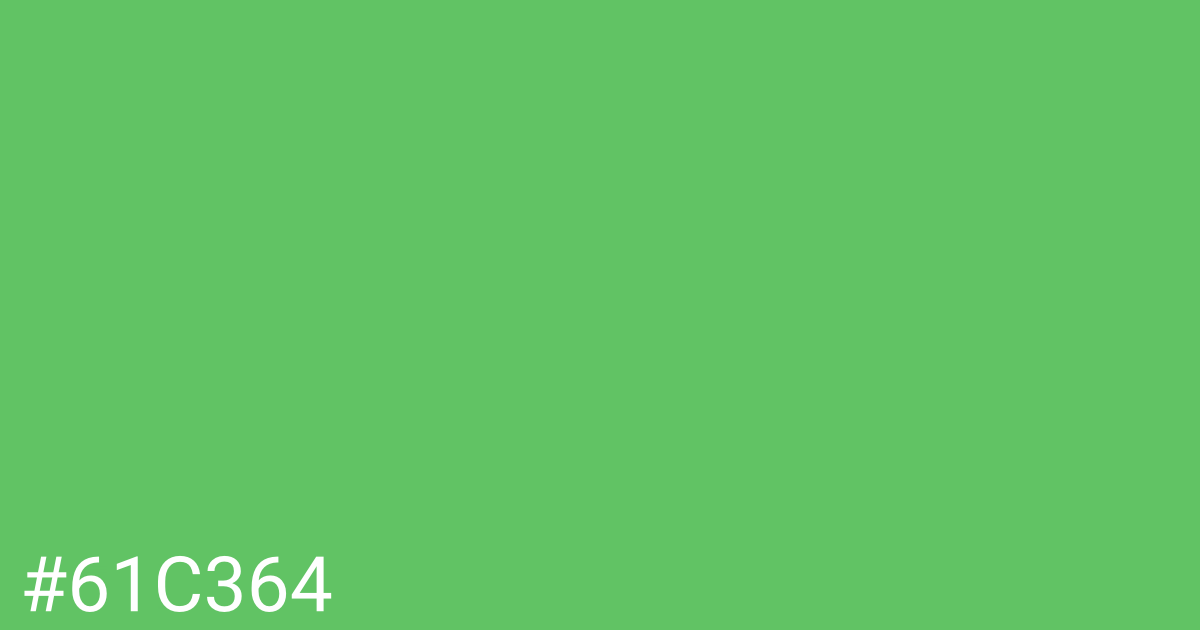 Hex color #61c364 graphic