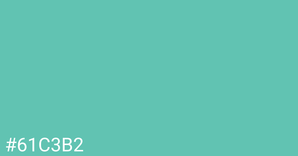 Hex color #61c3b2 graphic