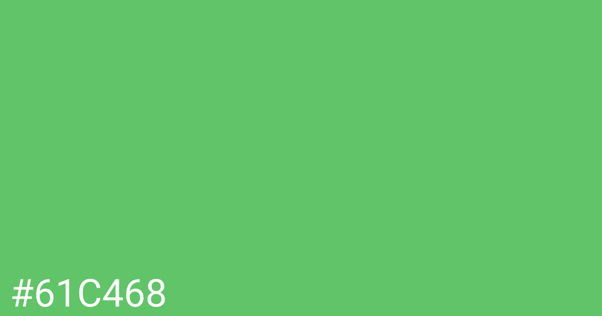 Hex color #61c468 graphic