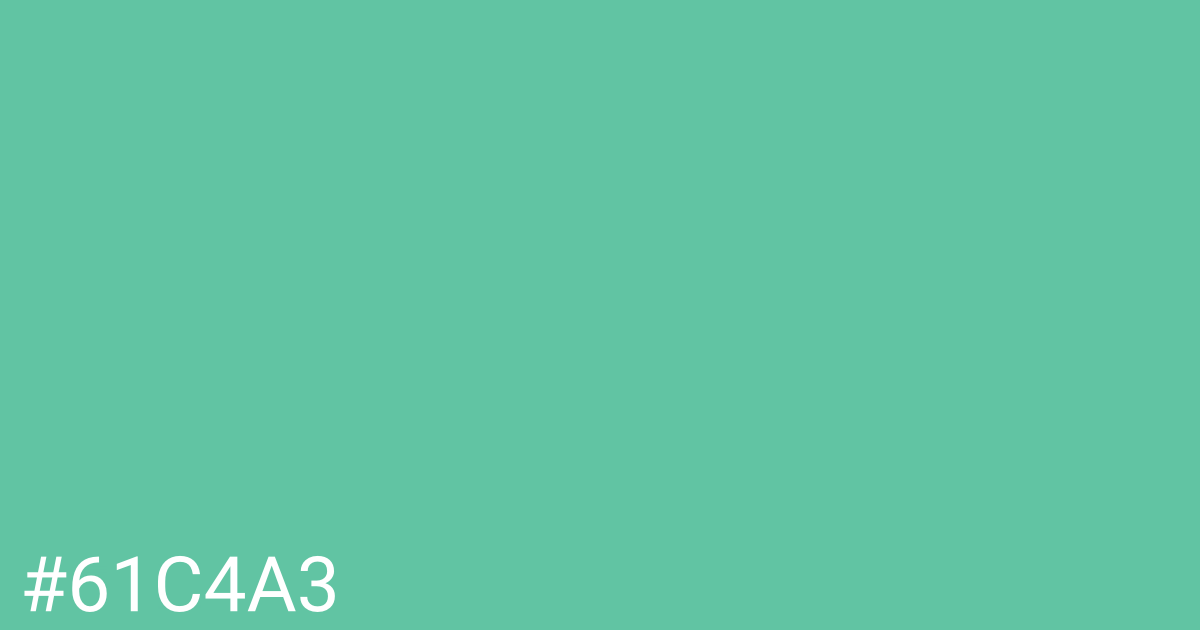 Hex color #61c4a3 graphic