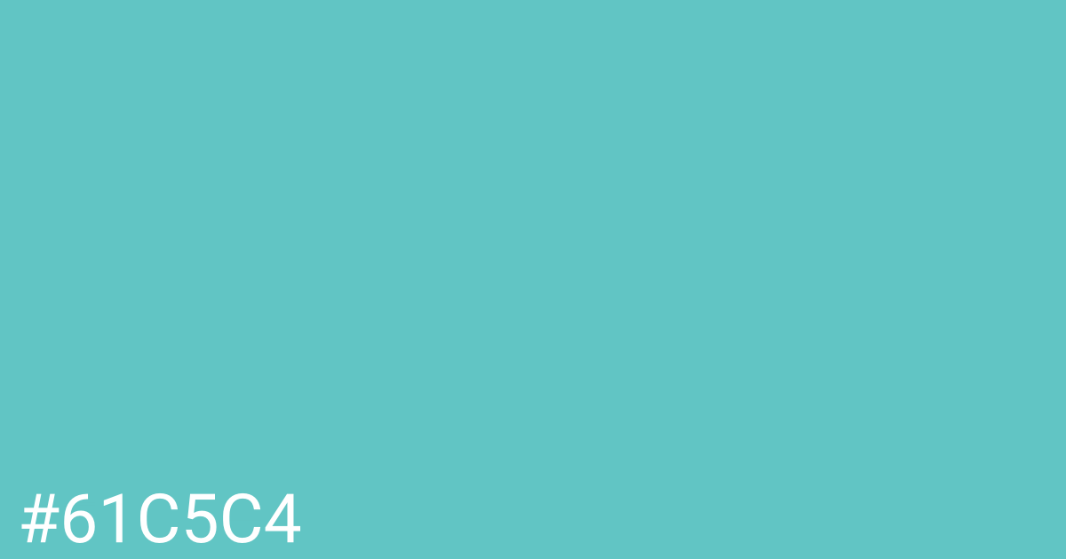 Hex color #61c5c4 graphic