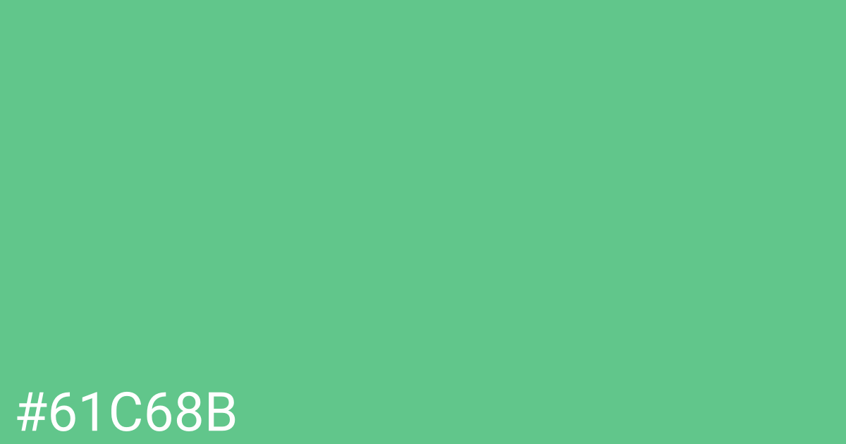 Hex color #61c68b graphic