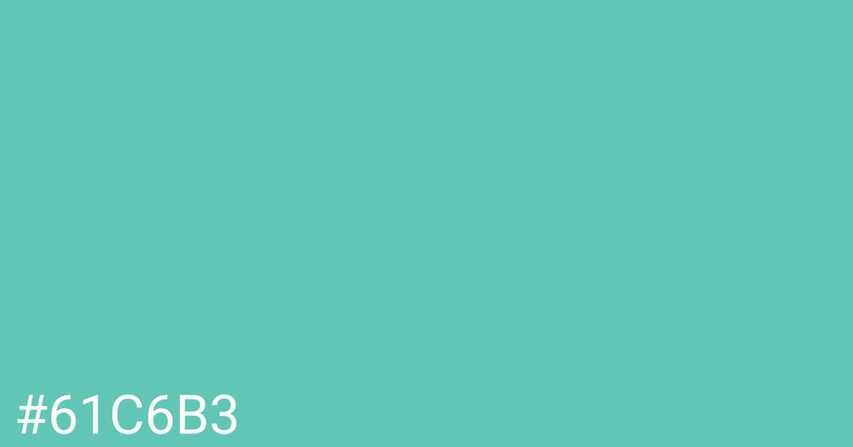 Hex color #61c6b3 graphic