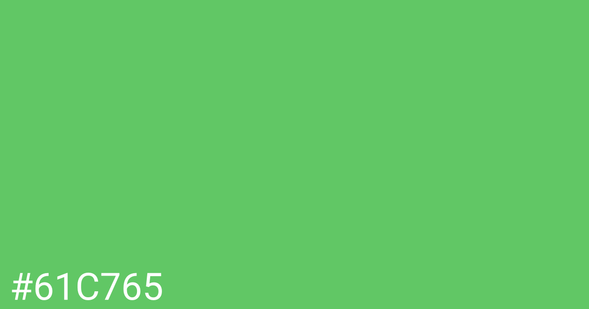 Hex color #61c765 graphic