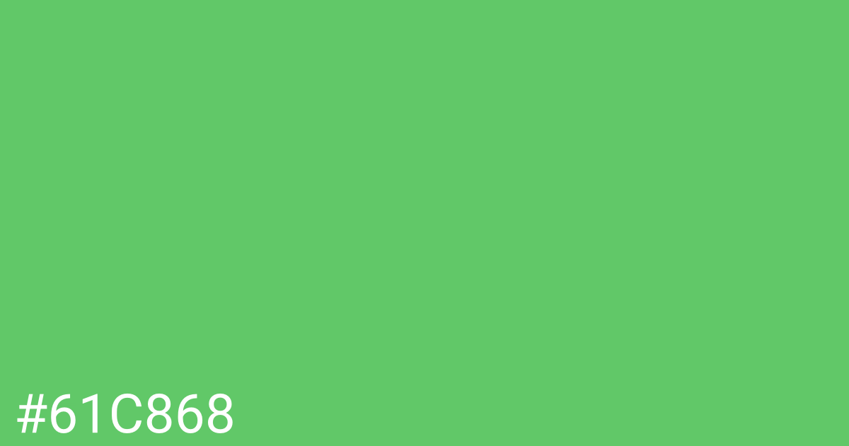 Hex color #61c868 graphic