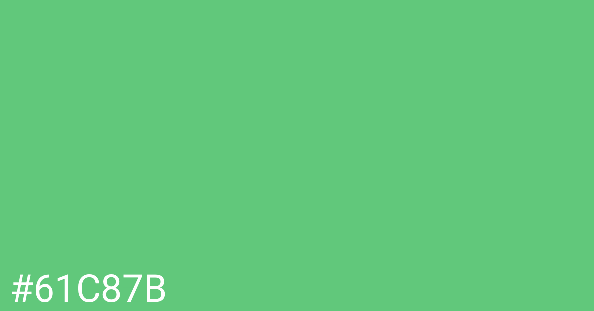 Hex color #61c87b graphic