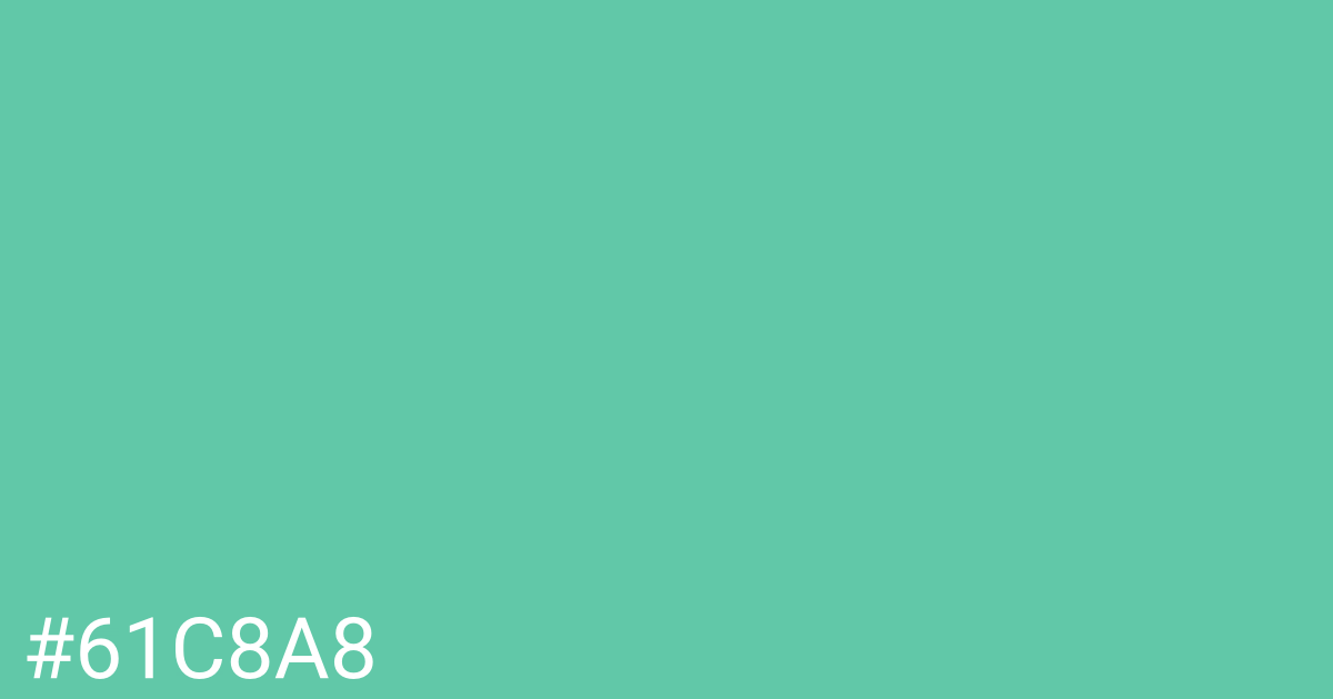 Hex color #61c8a8 graphic