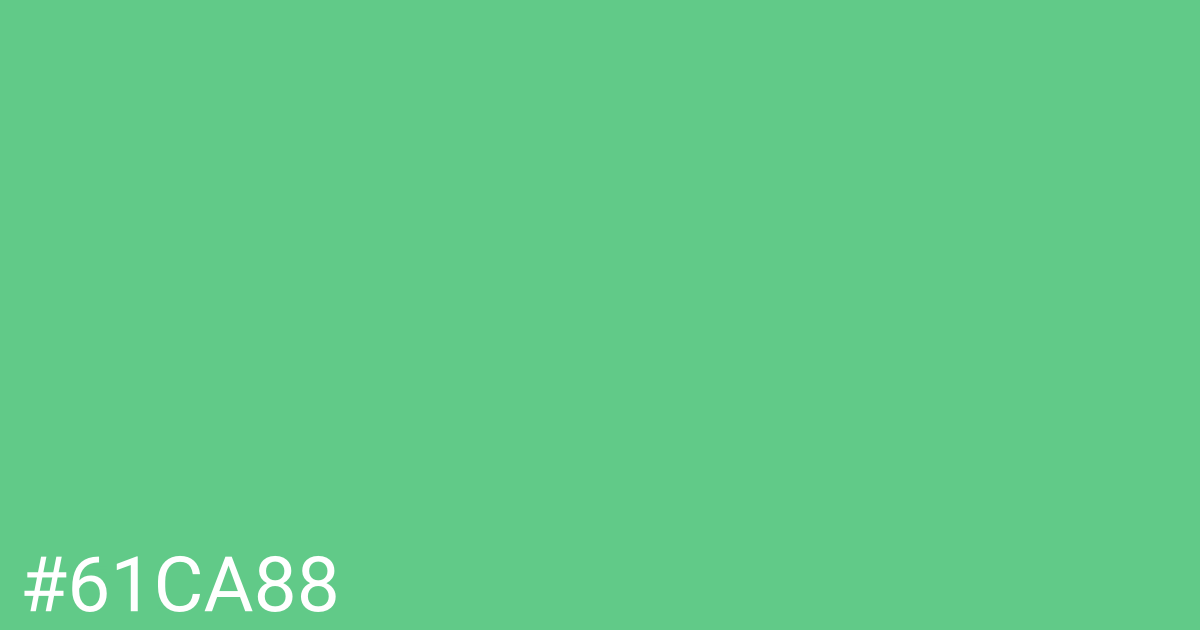 Hex color #61ca88 graphic